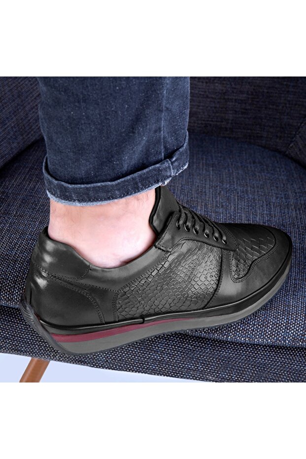 Muster valódi bőr férfi alkalmi cipők, szőrme belső cipők, téli prémes cipők - 5