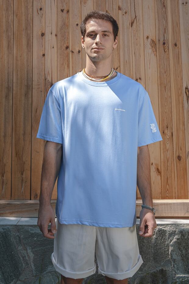 Oversize Mavi Tsort