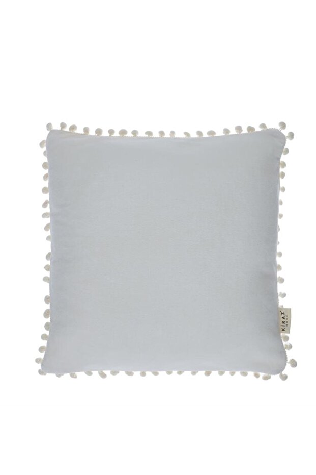 Lenora Velvet Throw Pillow Cream (40x40)