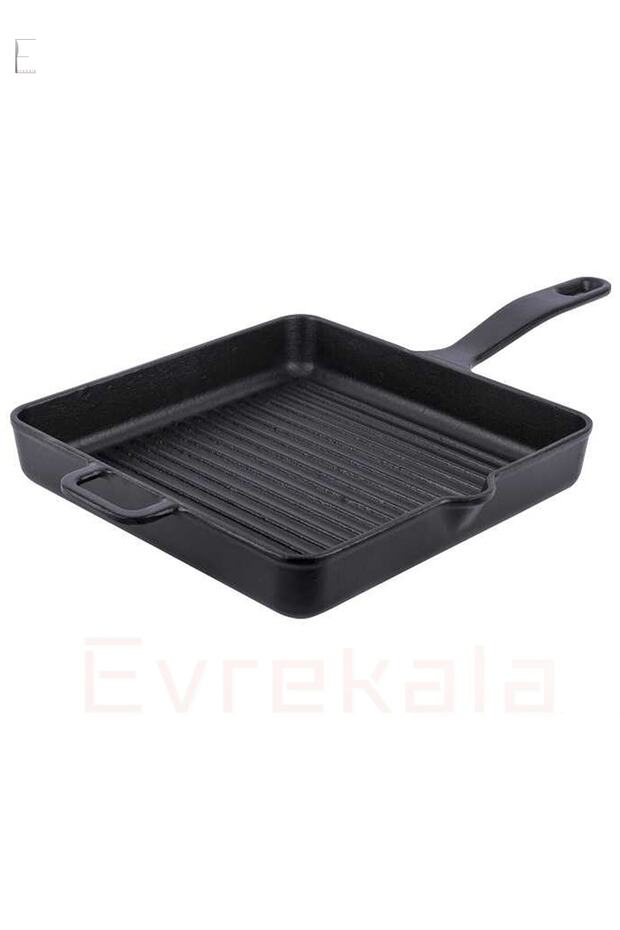 Evrekala مقلاة شواء مربعة من الحديد الزهر 25 سم Evrekala