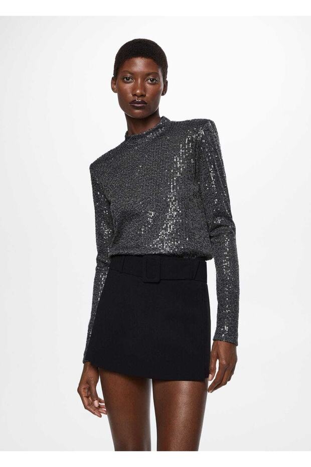 Pullu Balıkçı Yaka Tişört - 1