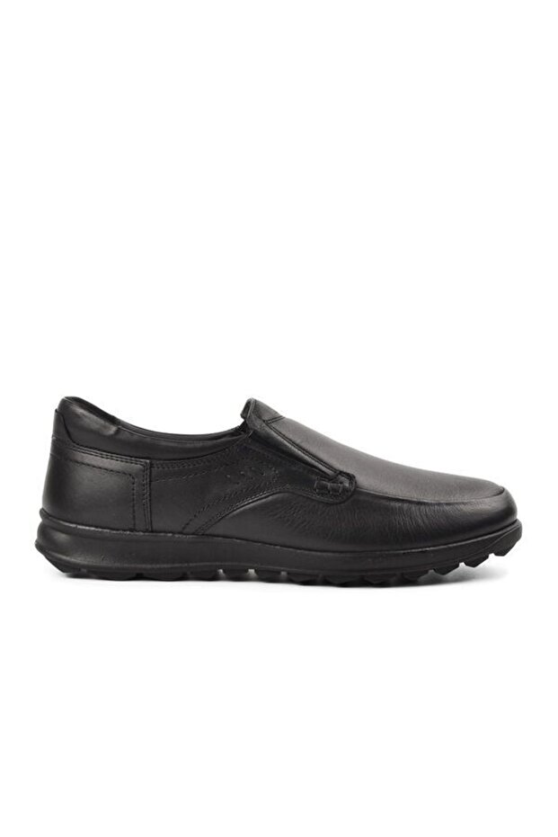 7343 Black Inside and Outside Genuine Leather Men's Casual Shoes