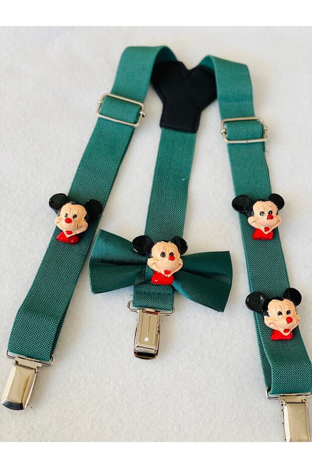 Mickey Konseptli Askı Papyon Set - 2