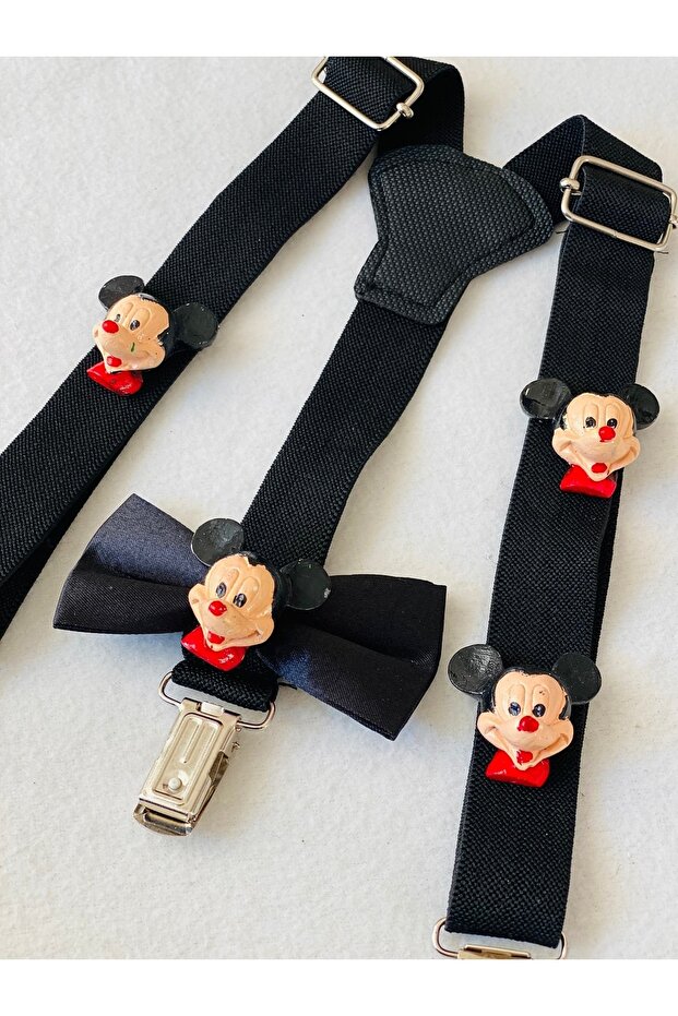 Mickey Konseptli Askı Papyon Set - 2