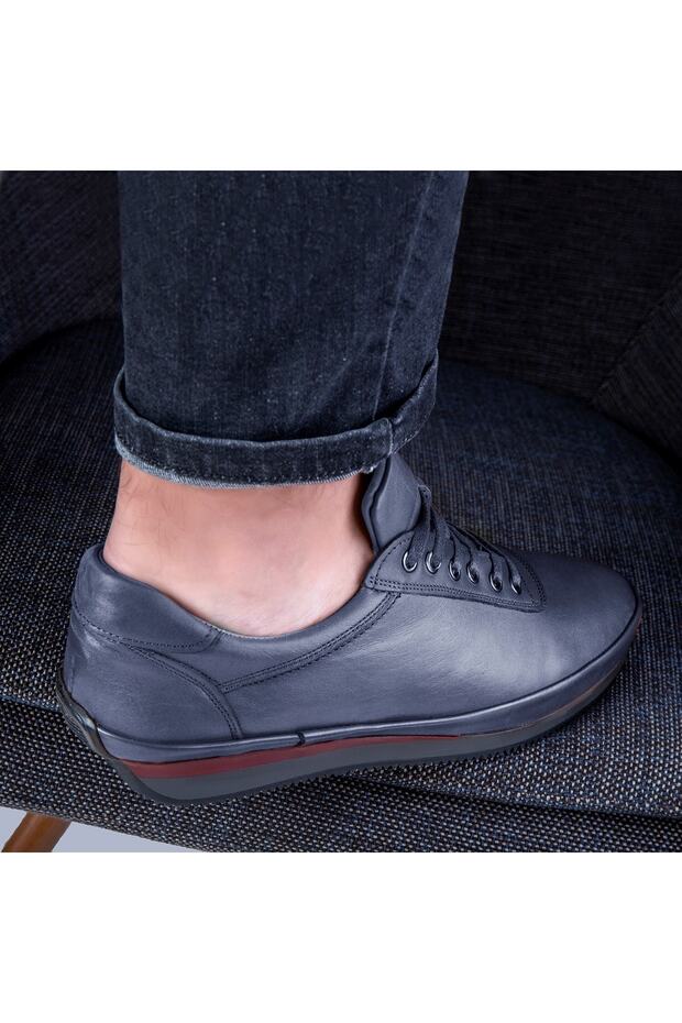 Semplici valódi bőr férfi alkalmi cipők, szőrme belső cipők, téli prémes cipők - 7