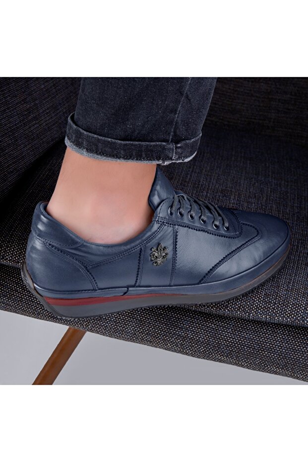 Reale valódi bőr férfi alkalmi cipők belső szőrmével, téli cipők szőrmével - 5