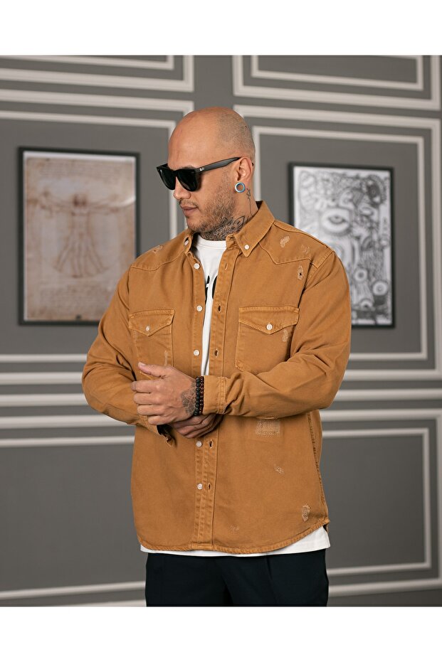 Hardal Denim Gömlek - 1