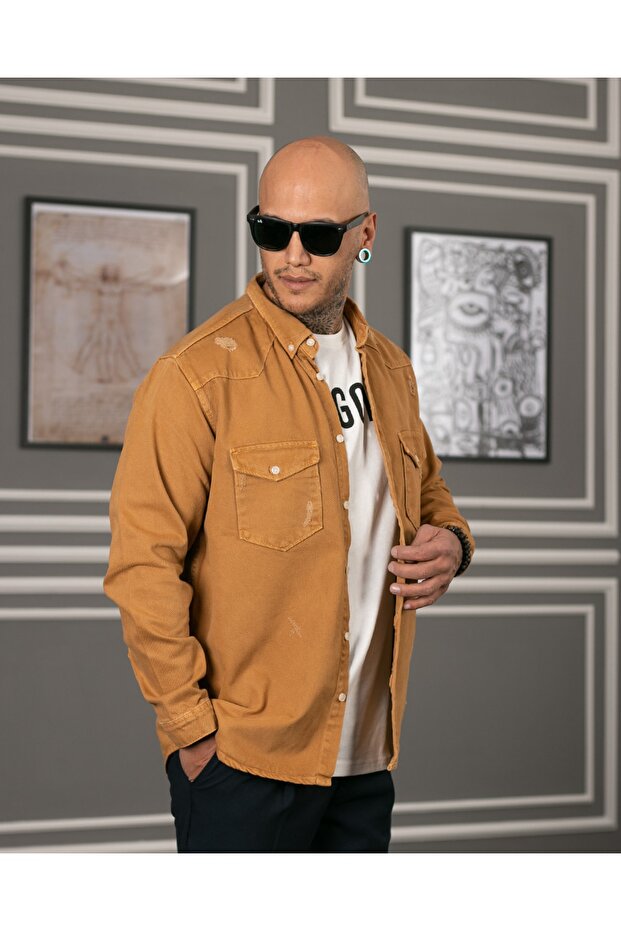 Hardal Denim Gömlek - 2