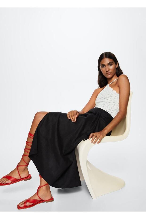 Triko Cropped Bluz - 8