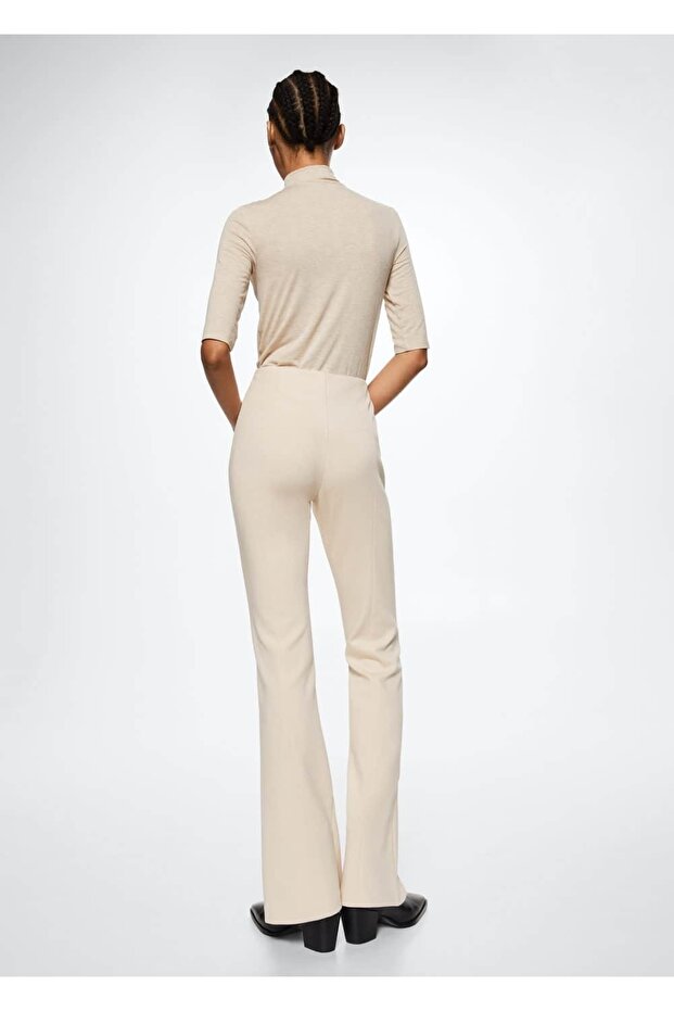 Paçaları Yırtmaçlı Pantolon - 4