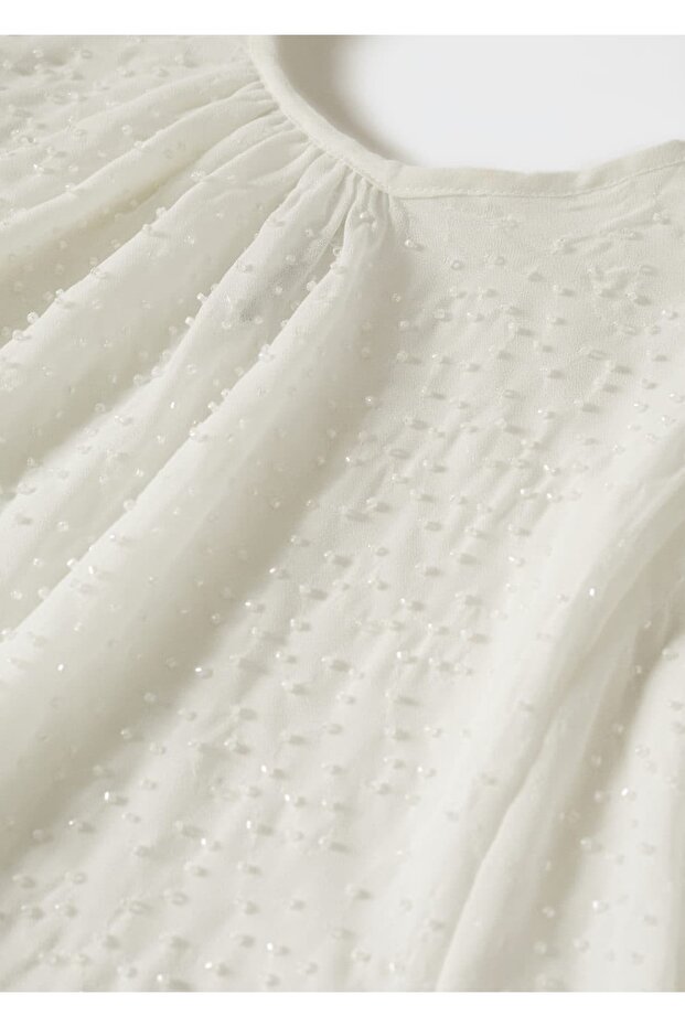 Boncuk Detaylı Bluz - 7