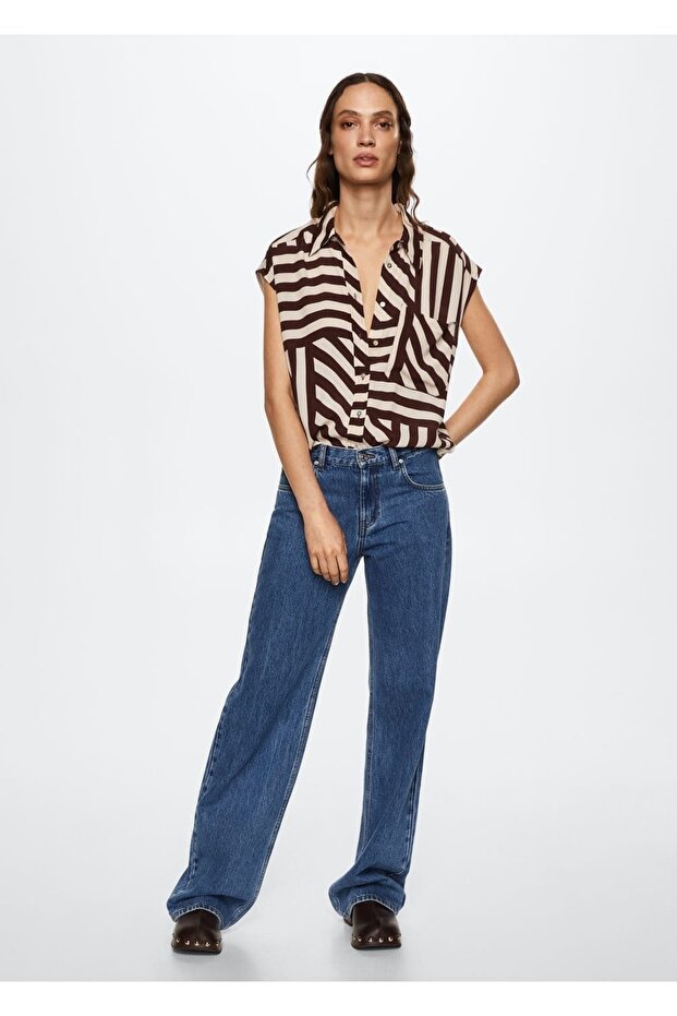 Oversize Dökümlü Gömlek - 2