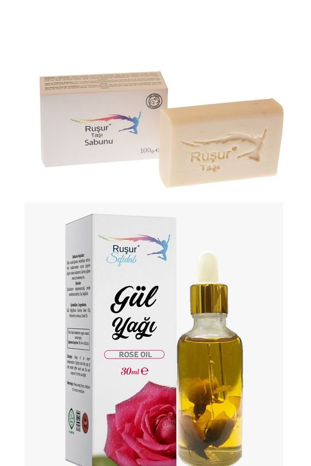1 Adet Ruşur Taşı Sabunu Ve 1 Adet Gül Yağı 30ml - 1