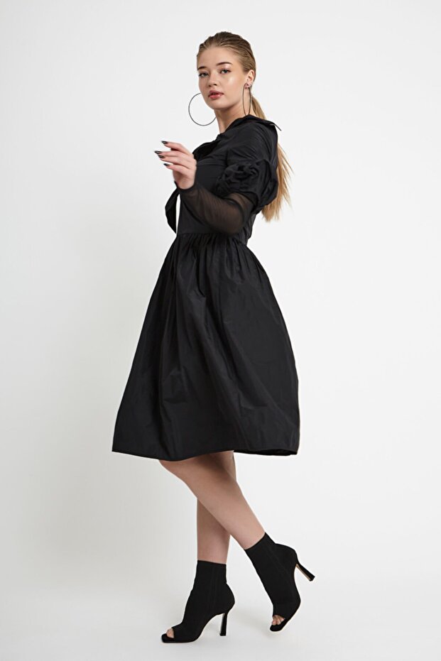 Fiyonk Detaylı Elbise - 6