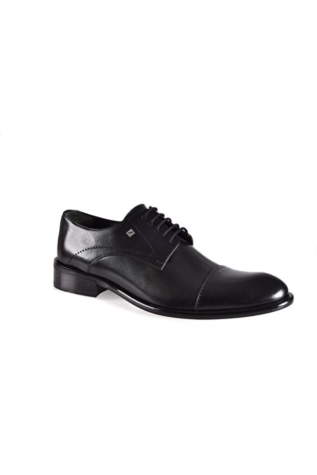 Men's Black Genuine Leather Classic Shoes Fsc 5045
