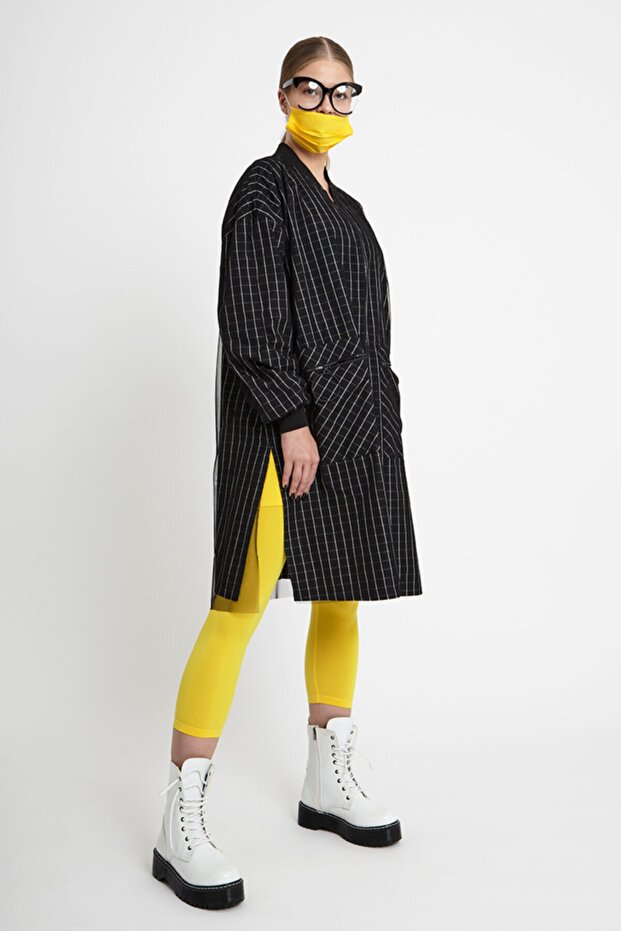 Desenli Trençkot - 3