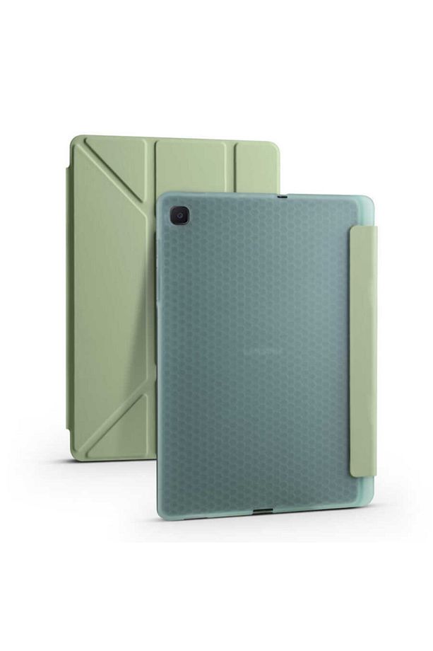 Samsung Galaxy Tab S6 Lite Sm P610 10.4" Kılıf Kalem Bölmeli Tri Folding Smart Standlı Pu Deri - 2