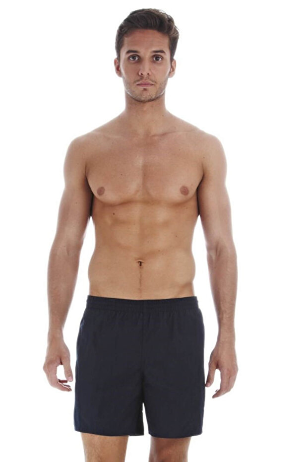 Erkek Siyah Deniz Şortu Solid Leisure 16 - 1