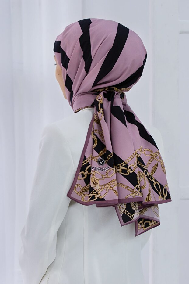Women's Luxury Medina Silk Shawl Powder-9