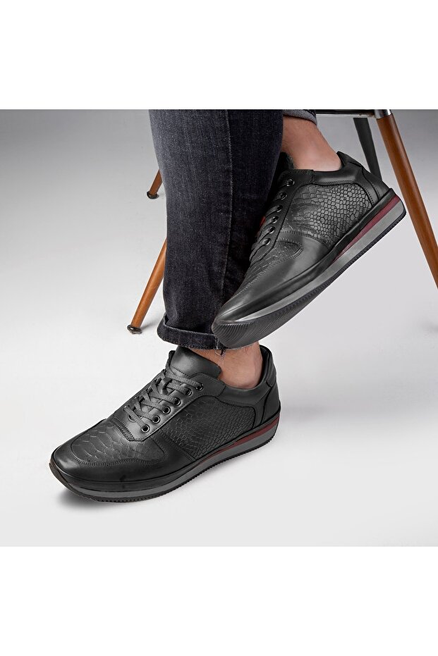 Muster valódi bőr férfi alkalmi cipők, szőrme belső cipők, téli prémes cipők - 4