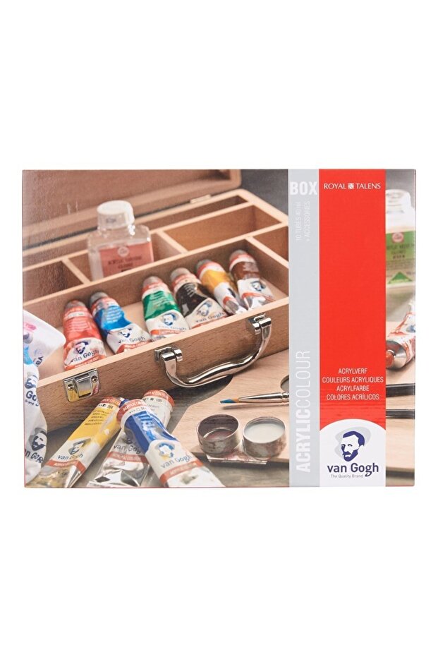 Acrylic Colour Basic Box Akrilik Boya Seti Ahşap Kutu - 2