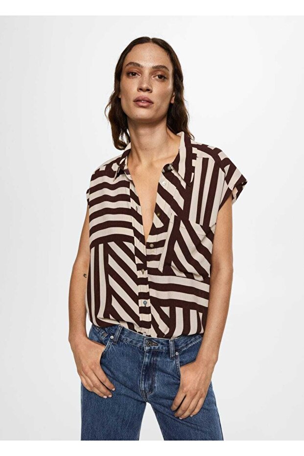 Oversize Dökümlü Gömlek - 1