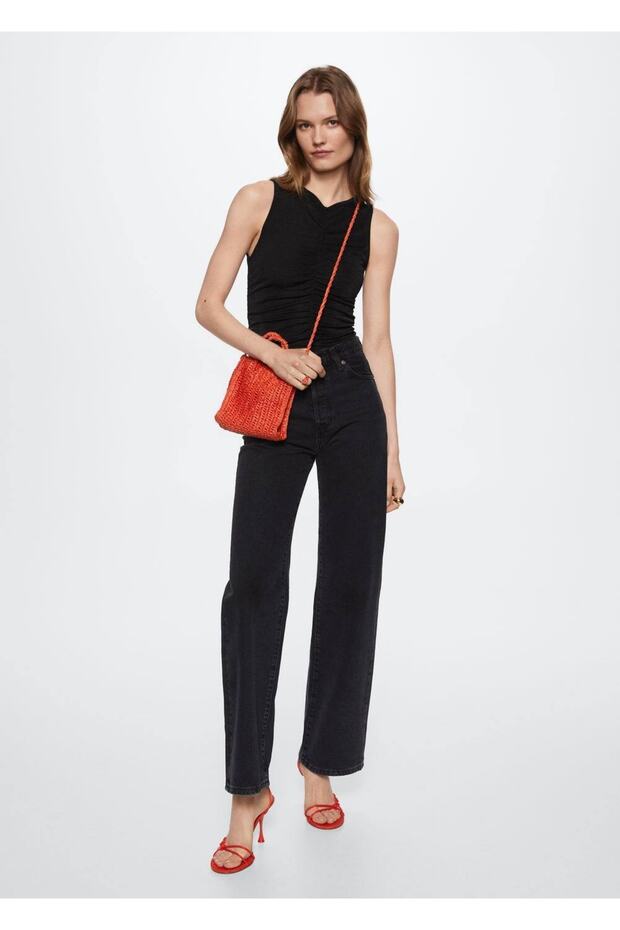 Büzgü Detaylı Bluz - 2