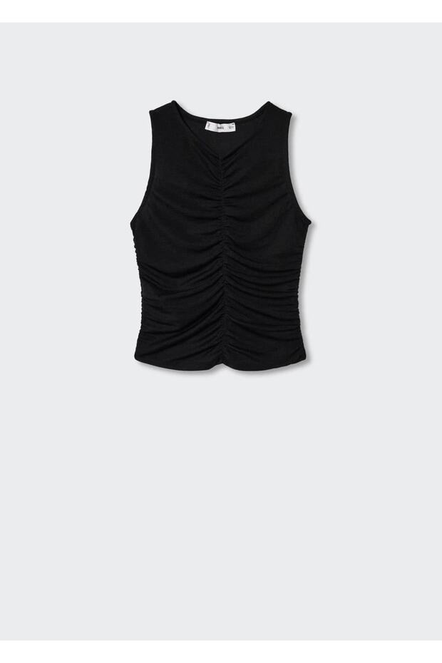 Büzgü Detaylı Bluz - 3