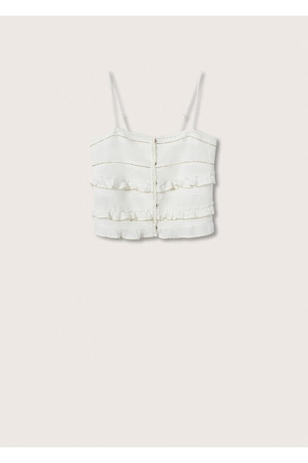 Gerüschtes Baumwolloberteil - 3