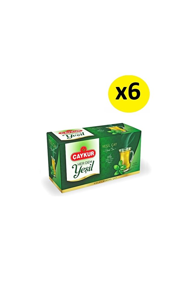 شاي أخضر مفلتر (تفاح) 40 جرام 6 قطع
