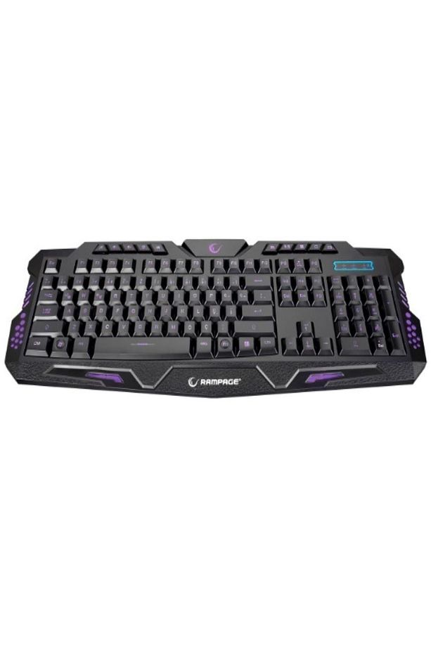 KM-R77 Siyah Usb 3 Farklı Ledli Gaming US Layout Multimedia Klavye + Mouse Set - 3