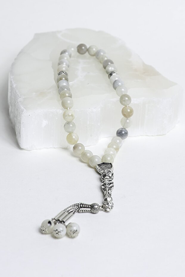 Moon Stone Sphere Cut 8 mm Natural Stone Rosary