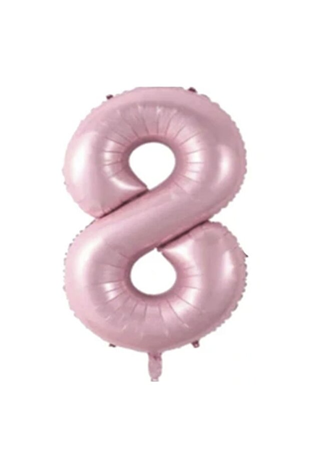 Baby Pink 8 Number Foil Balloon 76 Cm 1 Piece