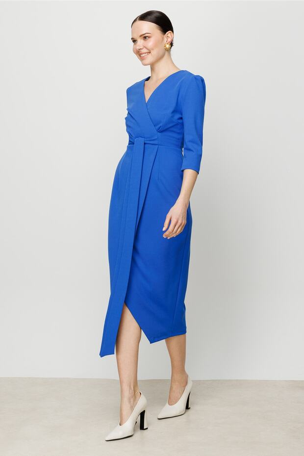 Kruvaze Krep Elbise - 3