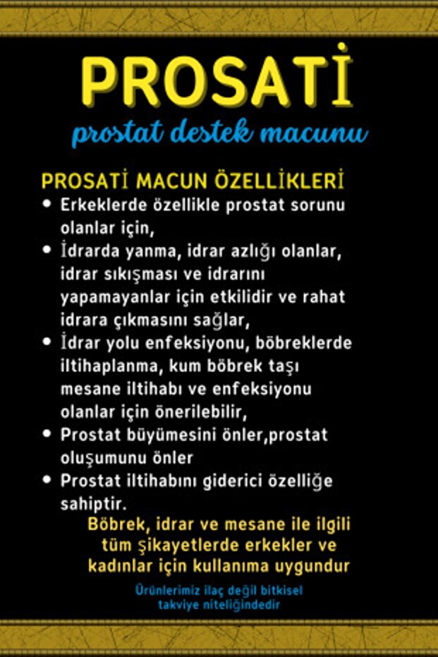 PROSATİ-,İdrar Yolu Sorunları,İltihap,Kum,Taş,Yanma Bitkisel Destek Macunu 350 gr - 2