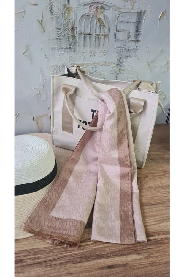 Hint Ipek Monogram Şal - 1