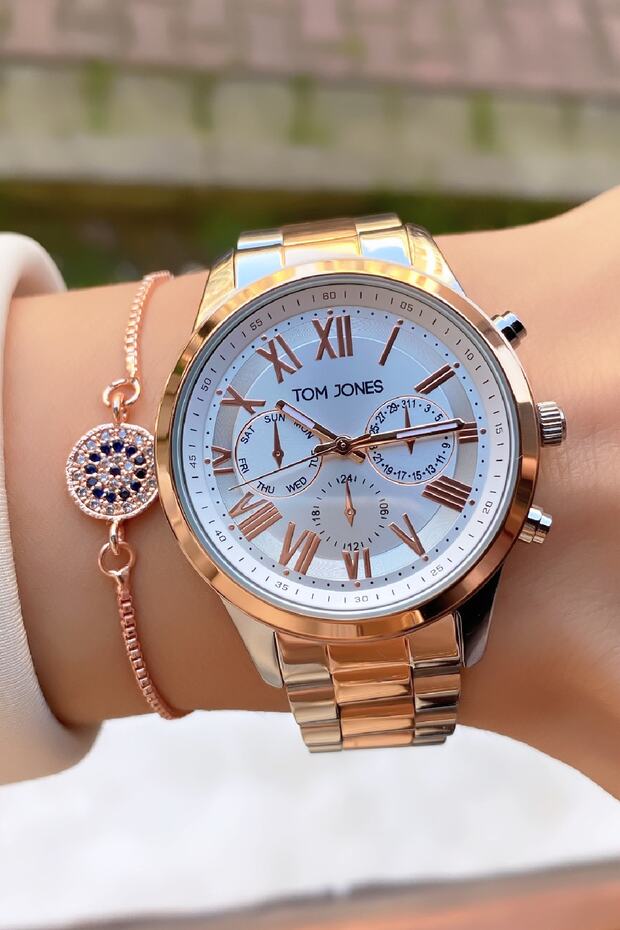 Tomjones Women's Wristwatch Waterproof Bracelet Steel