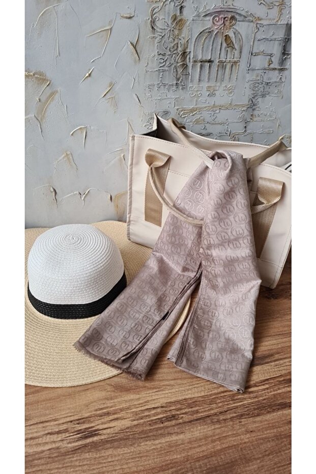 Hint Ipek Monogram Şal - 2