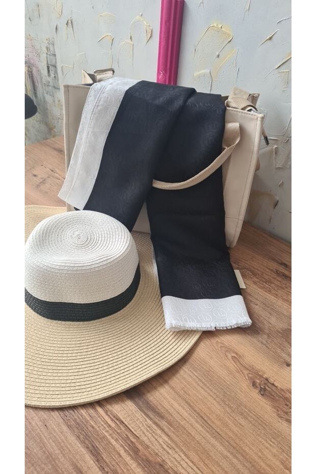 Hint Ipek Monogram Şal - 2