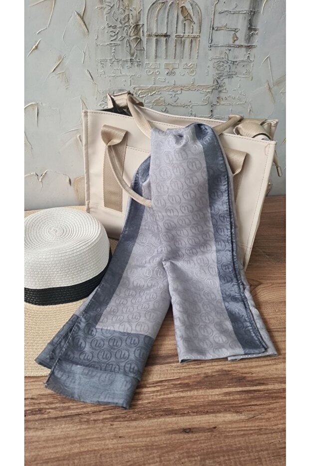 Hint Ipek Monogram Şal - 1