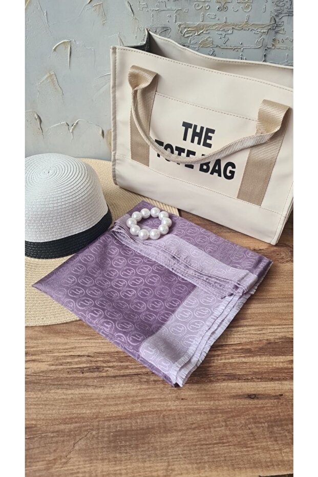 Hint Ipek Monogram Şal - 3