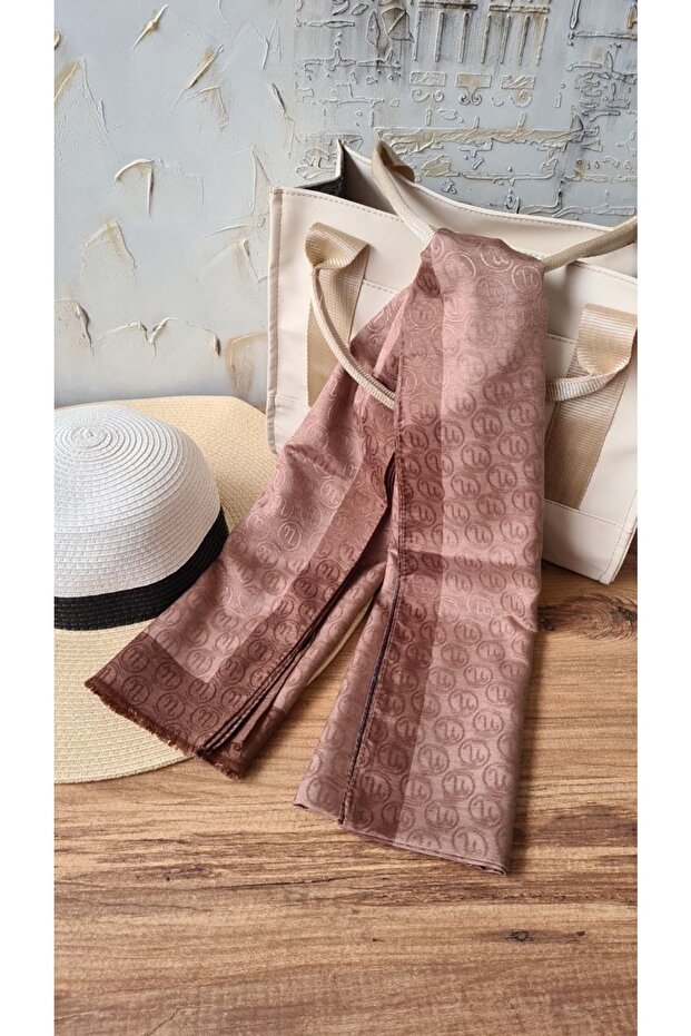 Hint Ipek Monogram Şal - 1