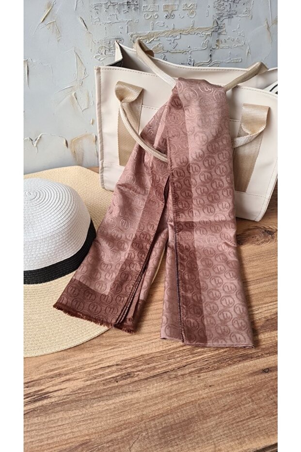 Hint Ipek Monogram Şal - 2