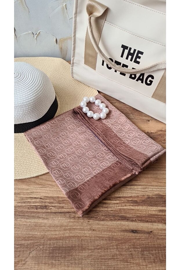 Hint Ipek Monogram Şal - 3