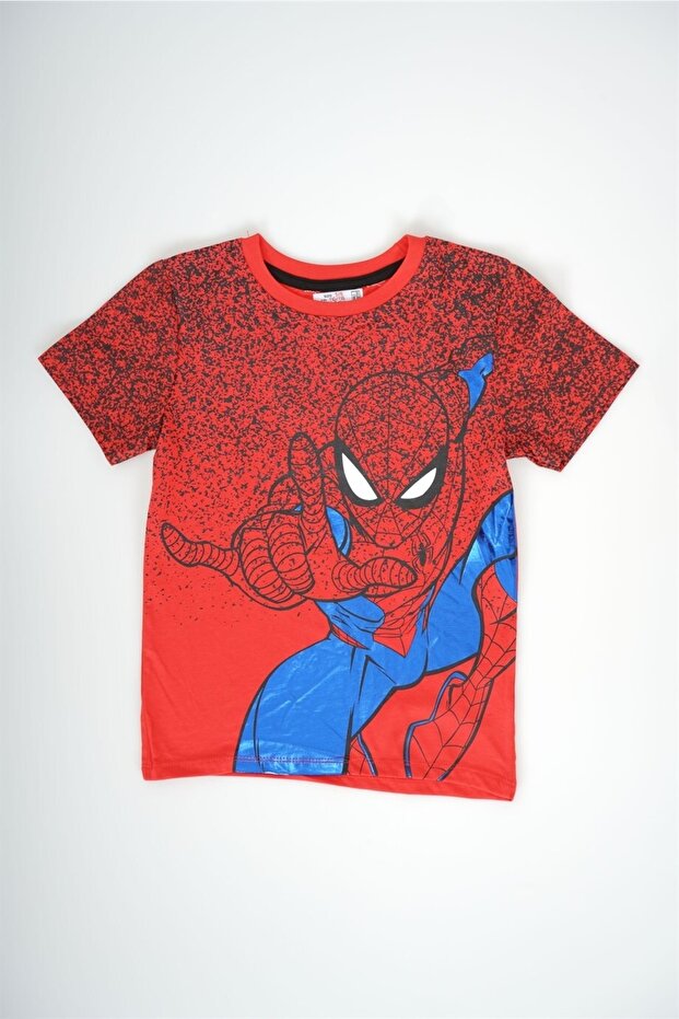 Boy's Spiderman Printed Short Sleeve T-Shirt