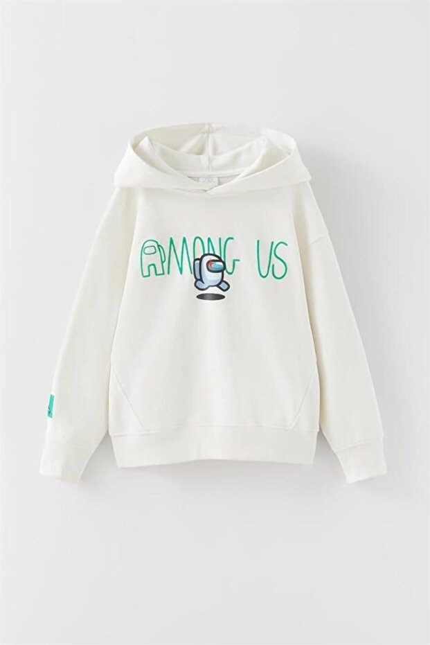 Boy's Among Us Printed Hooded Cotton Sweat