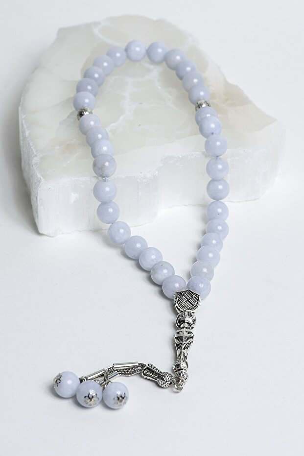 Aquamarine Aa+ Quality Sphere Cut 10 mm Natural Stone Rosary