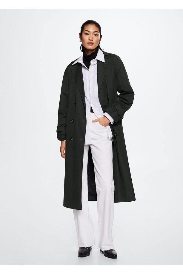 Oversize Pamuklu Trençkot - 2
