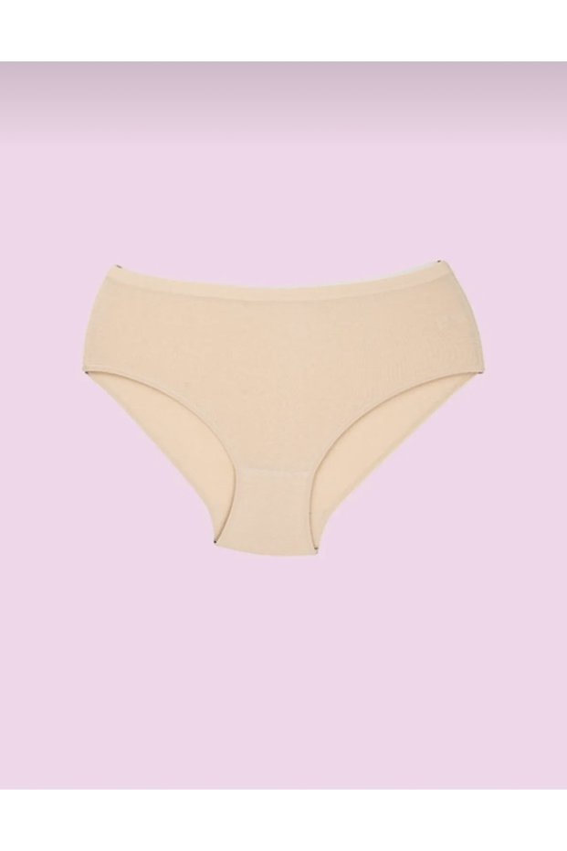 Women's High Waist 100% Cotton 12 Pack Skin Ribbed Cotton Bato Panties