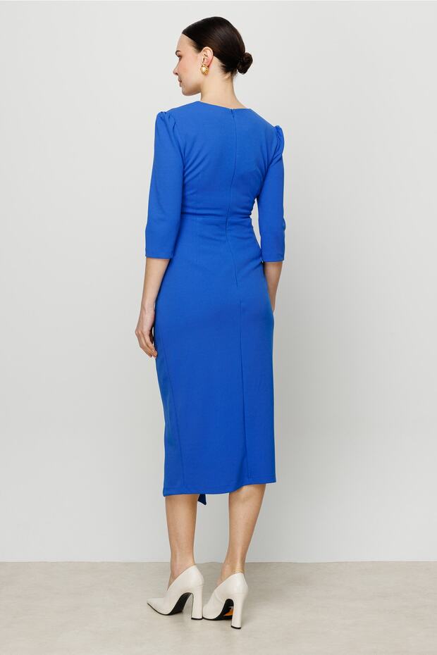 Kruvaze Krep Elbise - 5